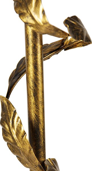 Stojacia lampa zlatá s bronzovým tienidlom a zlatým interiérom 50cm - Linden