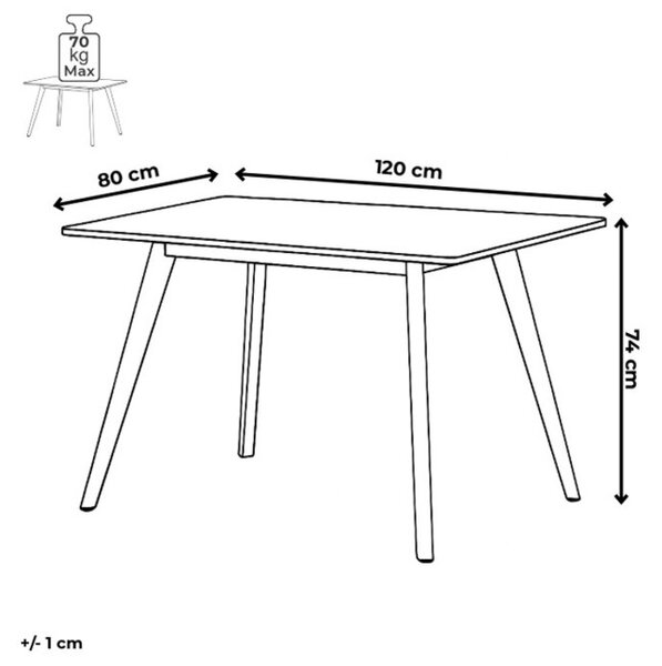 Jedálenský stôl DT-304 biely / naturálny
