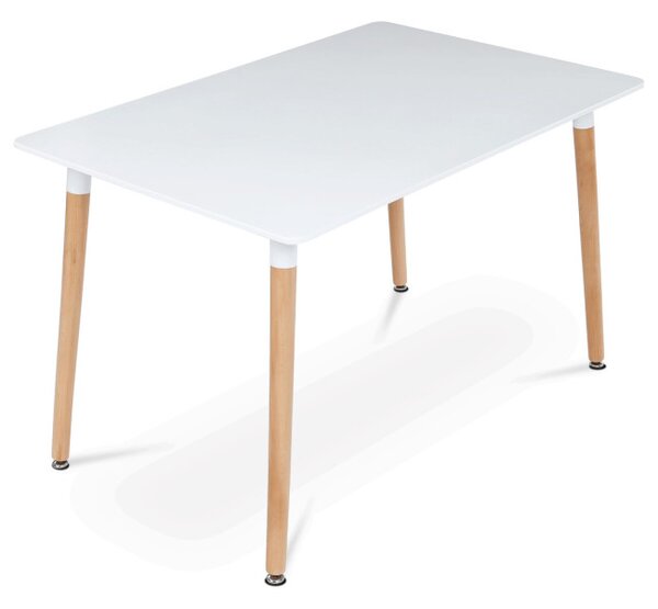 Jedálenský stôl DT-304 biely / naturálny