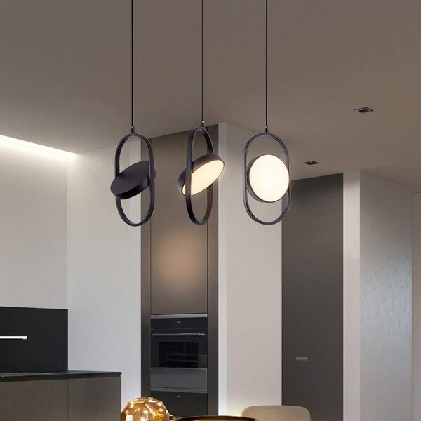 Toolight Toolight, LED závesné svietidlo 18W, 4000K, APP1554-CP, čierna, OSW-05662