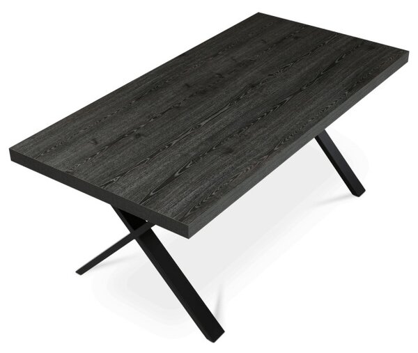 Jedálenský stôl HT-R5316 sivý dub / čierny