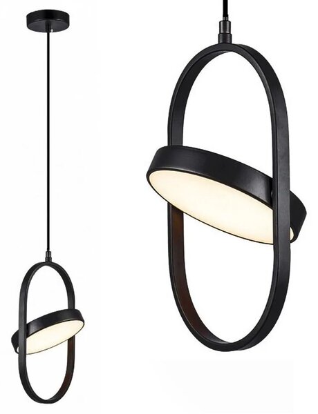 Toolight Toolight, LED závesné svietidlo 18W, 4000K, APP1554-CP, čierna, OSW-05662