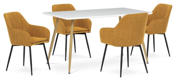 Jedálenský stôl HT-W1214 biely / naturálny