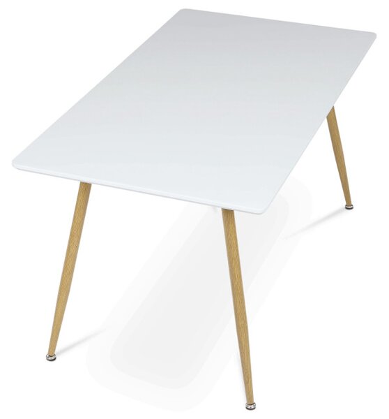 Jedálenský stôl HT-W1214 biely / naturálny
