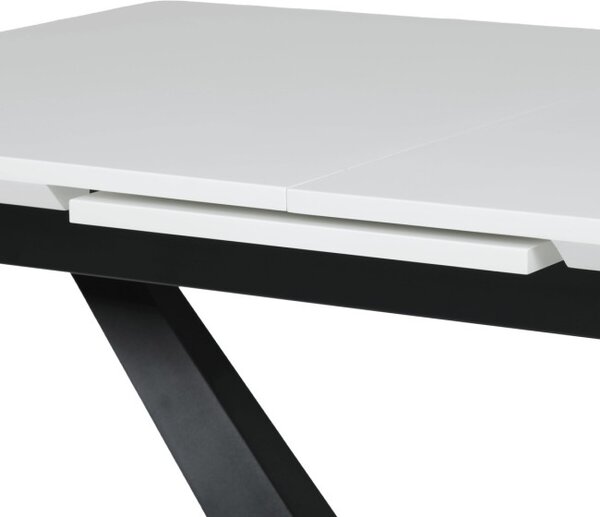Jedálenský rozkladací stôl HT-W1630 biely / čierny