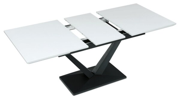 Jedálenský rozkladací stôl HT-W1630 biely / čierny
