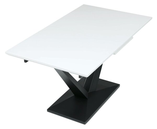 Jedálenský rozkladací stôl HT-W1630 biely / čierny