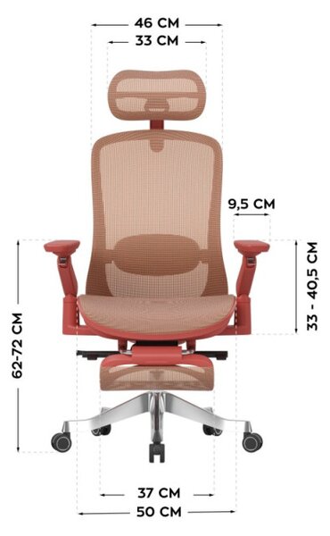Kancelárska stolička LeadPro 8.7 Red