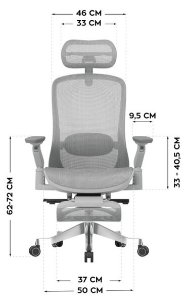 Kancelárska stolička LeadPro 8.7 Grey