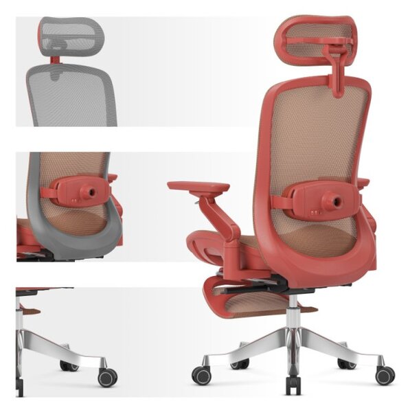 Kancelárska stolička LeadPro 8.7 Red