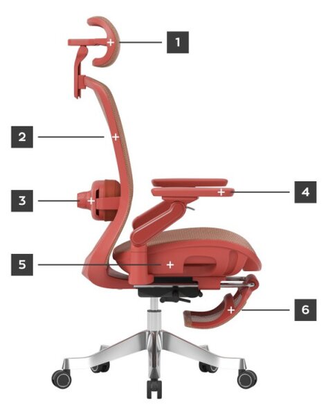 Kancelárska stolička LeadPro 8.7 Red