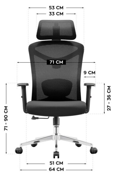 Kancelárska stolička Manager 2.6 Black