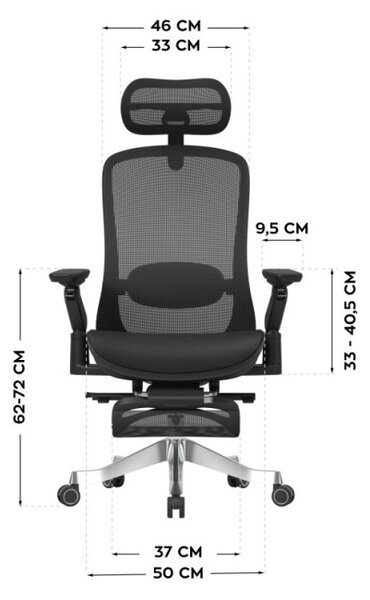 Kancelárska stolička LeadPro 8.7 Black