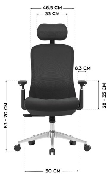 Masážna kancelárska stolička Leadpro 6.0 Black