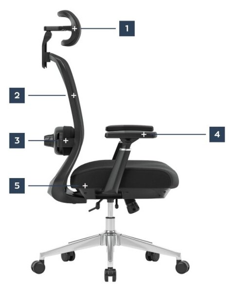 Masážna kancelárska stolička Leadpro 6.0 Black