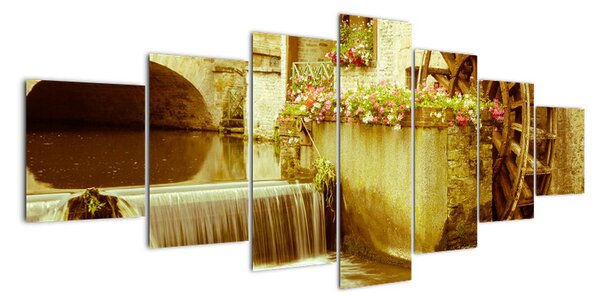 Vodné koleso - obraz (Obraz 210x100cm)