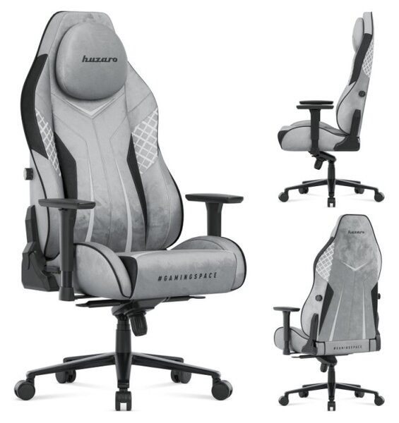 Zamatová herná stolička Force 8.3 Grey