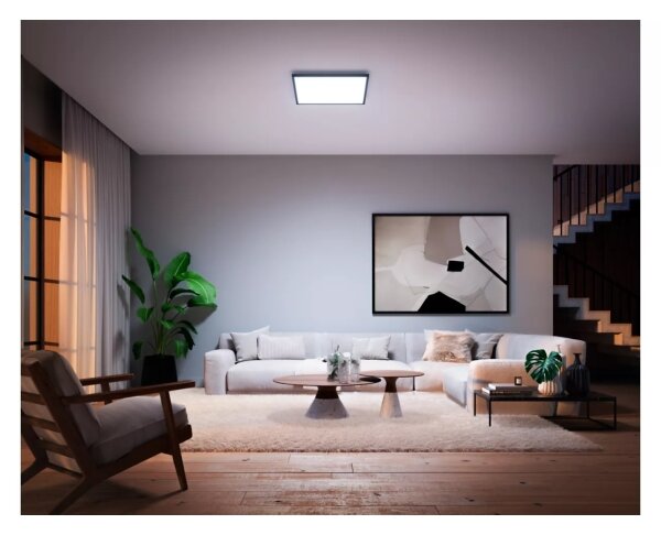 Philips - LED stmievateľné stropné svietidlo Hue AURELLE LED/39W/230V 60x60 cm čierna