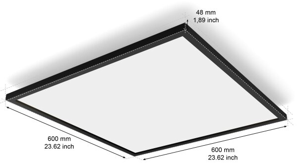 Philips - LED stmievateľné stropné svietidlo Hue AURELLE LED/39W/230V 60x60 cm čierna