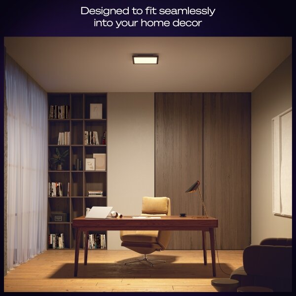 Philips - stmievateľné stropné svietidlo Hue AURELLE LED/19W/230V 30x30 cm čierne