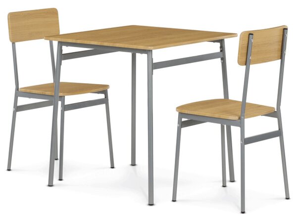 Jedálenský stôl s dvoma stoličkami AUT-O2122 OAK
