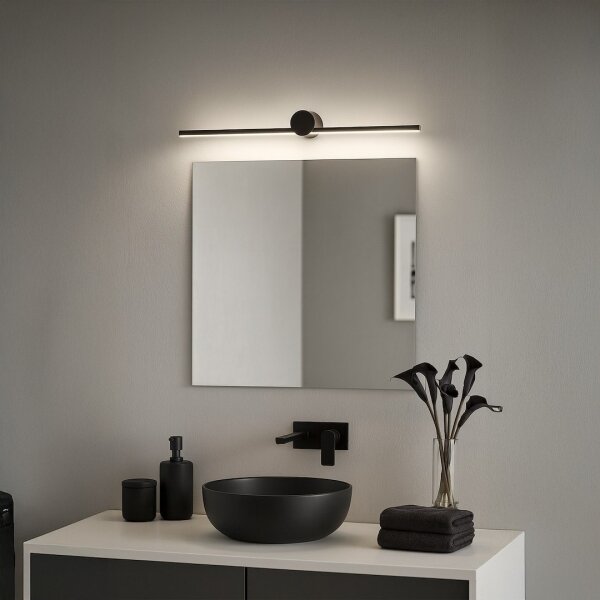 LED kúpeľňové osvetlenie zrkadla ARTIST LED/9W/230V 60 cm IP44 čierna