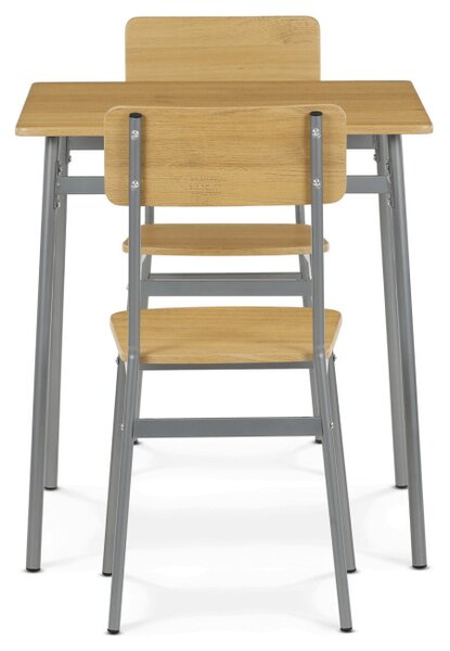 Jedálenský stôl s dvoma stoličkami AUT-O2122 OAK