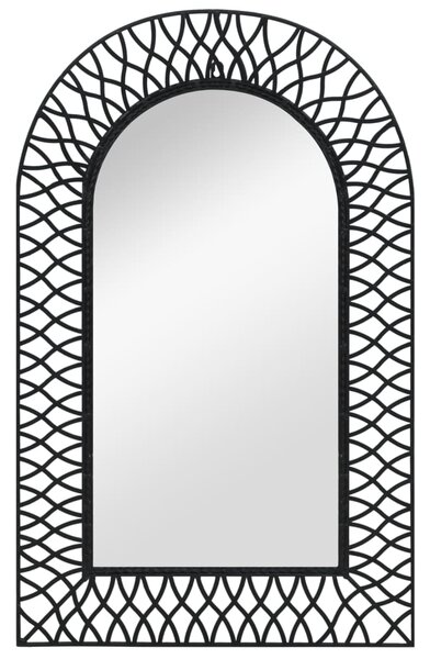 Nástenné zrkadlo oblúkové 50x80 cm čierne