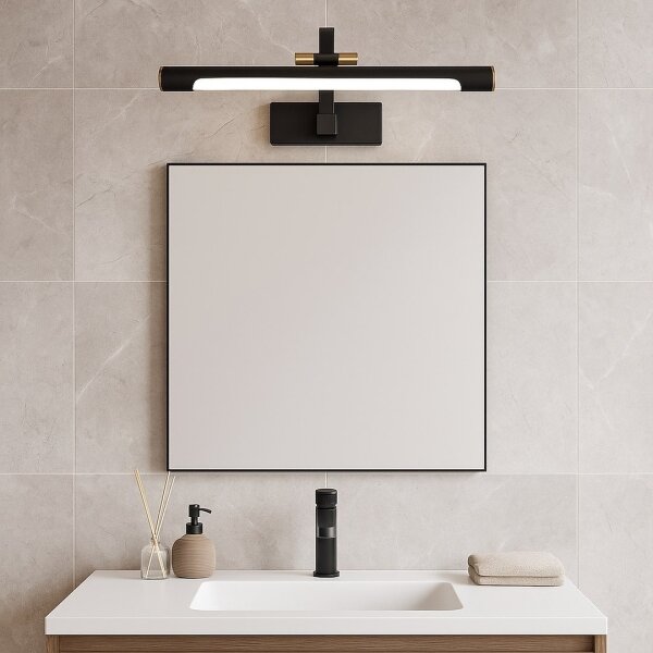 LED kúpeľňové osvetlenie na zrkadlo VINCI LED/12W/230V 40 cm IP44 čierna