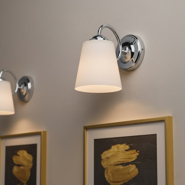 Nástenná lampa PAFOS 1xE27/15W/230V lesklý chróm