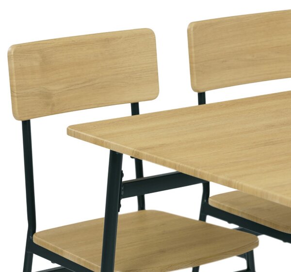 Jedálenský stôl so štyrmi stoličkami AUT-O2155 OAK