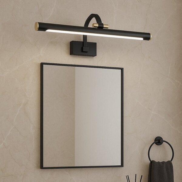 LED kúpeľňové osvetlenie na zrkadlo VINCI LED/12W/230V 40 cm IP44 čierna