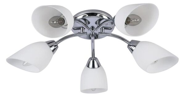 Prisadený luster PORTOS 5xE14/10W/230V lesklý chróm