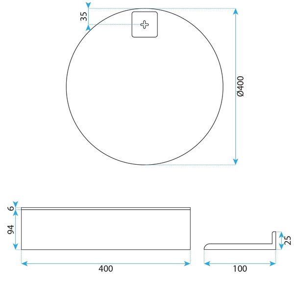 Súprava kúpeľňového nábytku s umývadlom Molly 40cm Grey
