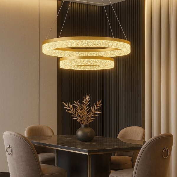 LED luster na lanku GALA LED/54W/230V pr. 60 cm zlatý