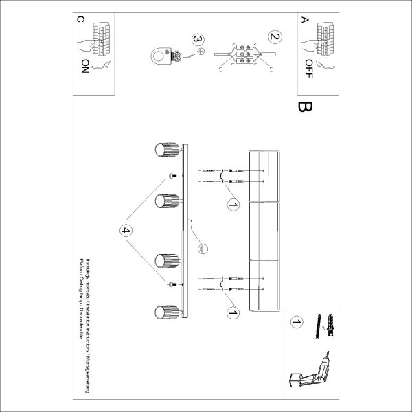 Brilagi - LED bodové svietidlo CRESTO 4xGU10/10W/230V červené