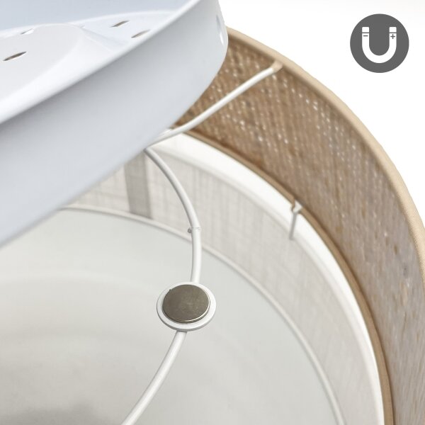 LED stropné svietidlo SIRJA BOHO LED/20W/230V pr. 35 cm béžová/biela
