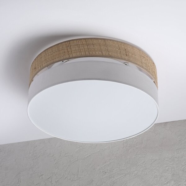 Stropné svietidlo SIRJA BOHO 2xE27/15W/230V priemer 45 cm béžová/biela
