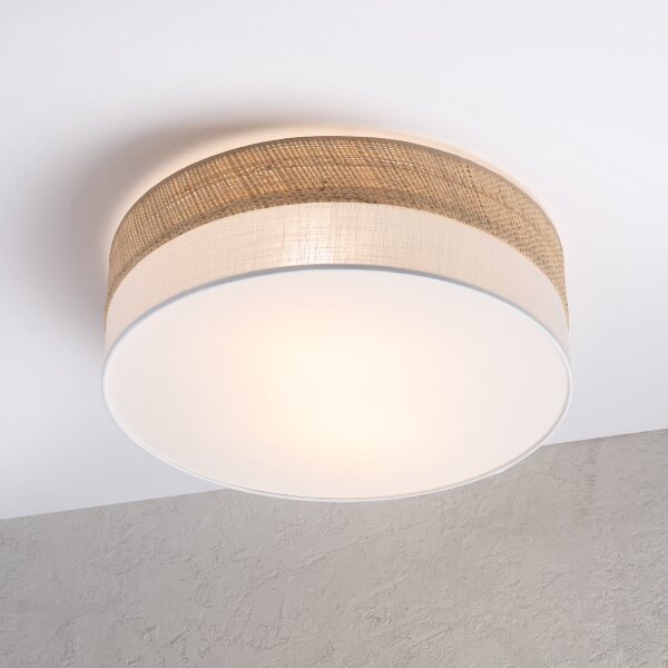 Stropné svietidlo SIRJA BOHO 2xE27/15W/230V pr. 45 cm béžová/biela