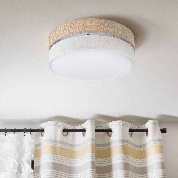 Stropné svietidlo SIRJA BOHO 2xE27/15W/230V priemer 45 cm béžová/krémová