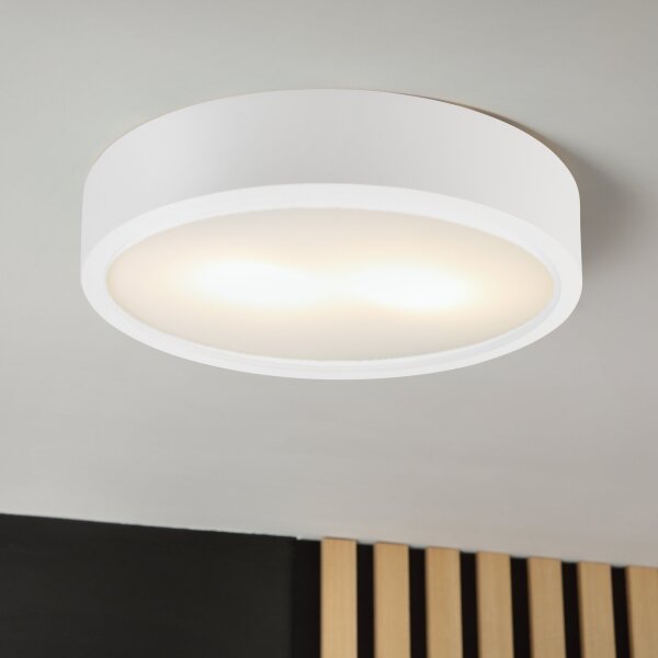 Stropné svietidlo NATURAL 3xE27/15W/230V pr. 37,5 cm borovica/biela