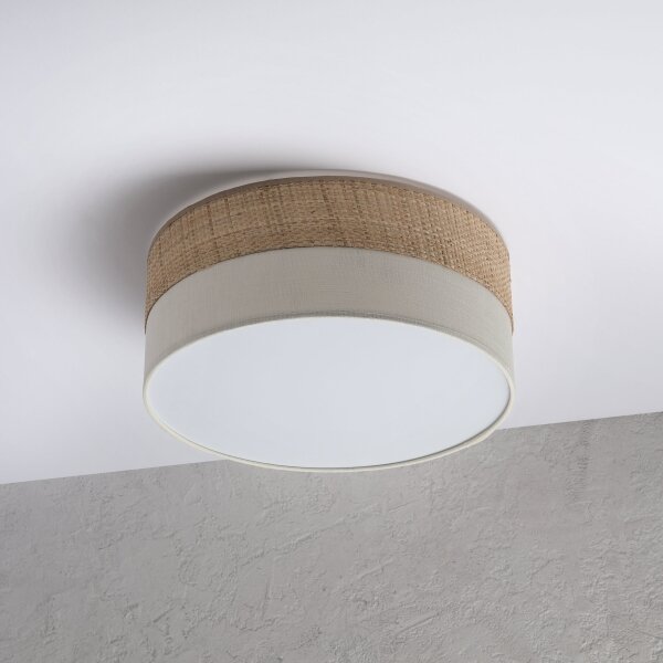 Stropné svietidlo SIRJA DOUBLE BOHO 2xE14/15W/230V, priemer 35 cm, béžové/krémové