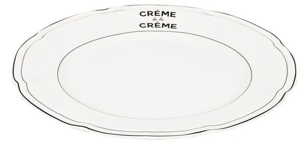 Krémový porcelánový jedálenský tanier so stromčekmi Crème de la Crème - Ø 26*1,5 cm - Housevitamin