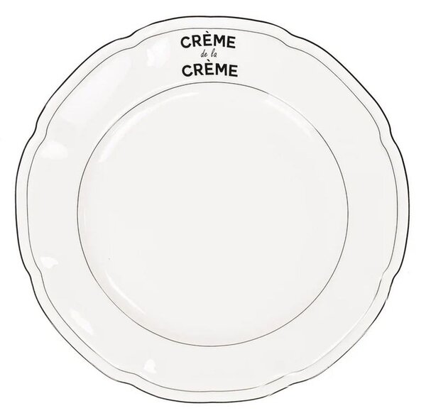 Krémový porcelánový jedálenský tanier so stromčekmi Crème de la Crème - Ø 26*1,5 cm - Housevitamin
