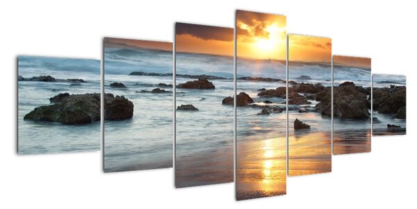 Západ slnka pri mori, obraz (Obraz 210x100cm)