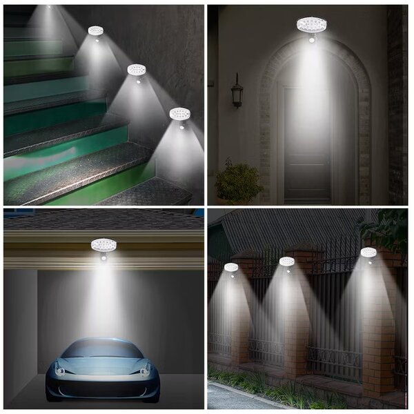 Solárna nástenná lampa 15 LED s detektorom pohybu