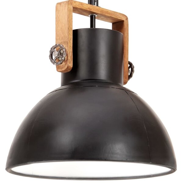 Industriálna závesná lampa 25 W, čierna, okrúhla 40 cm E27