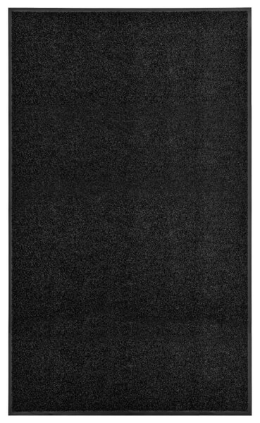 Rohožka, prateľná, čierna 90x150 cm