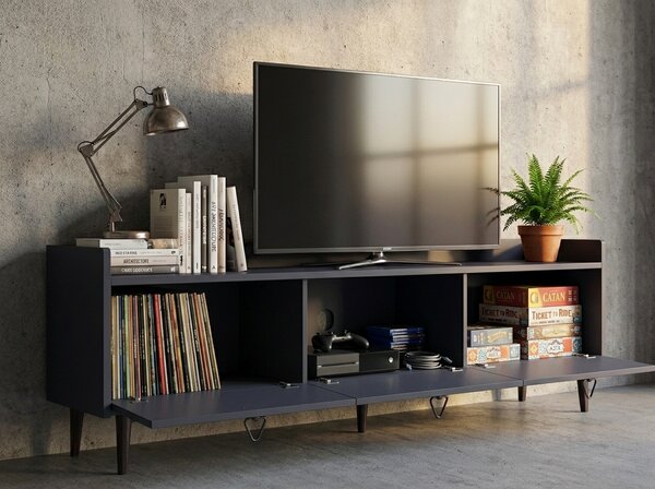TV stolík PIENA 160 cm, antracitový