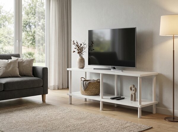 TV stolík SOLE 90 cm, biela